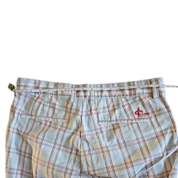 Cross Sportswear Golf Chino Pants Swedish For Men White Red Plaid - Picture 11 of 13